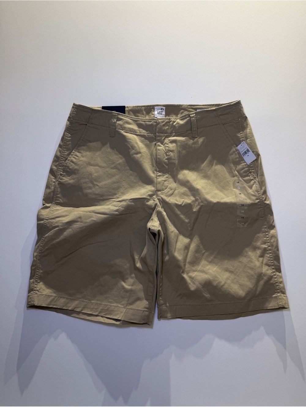 NWT Gap Downtown Bermuda Khaki Stretch Shorts Womens 14